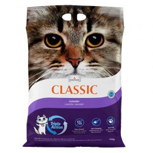 Intersand Classic Lavender Cementējošās smiltis kaķu tualetēm ar lavandas smaržu 14kg