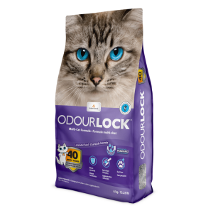 Intersand Odourlock Lavanda Cementējošās smiltis kaķu tualetēm ar lavandas smaržu 6kg