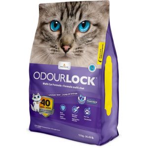 Intersand Odourlock Lavanda Cementējošās smiltis kaķu tualetēm ar lavandas smaržu 12kg