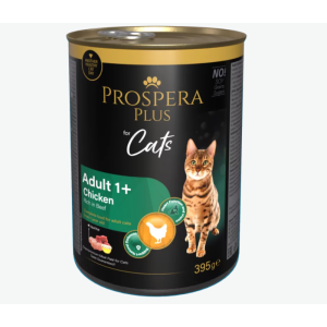 Prospera Plus Cat, Meat Paté Adult 1+, Chicken with Beef konservi kaķiem pastēte  ar vistu un liellopu 395g