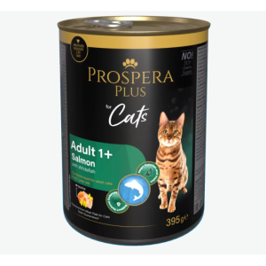 Prospera Plus Cat Meat Paté Adult 1+, Salmon with Whitefish konservi kaķiem pastēte lasis ar baltajām zivīm 395g