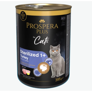 Prospera Plus Cat Meat Paté Sterilized 1+, Turkey with Lamb konservi kaķiem pastēte tītars ar jēra gaļu 395g