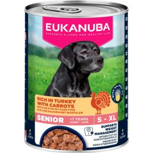 Eukanuba CAN LC SR AB TUR&CAR konservi gados vecākiem suņiem ar tītaru un burkāniem 6x400g