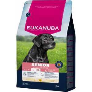  Eukanuba Senior Large Breed Chicken sausā barība lielo šķirņu gados vecākiem suņiem ar vistu 3kg