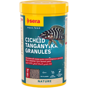 Sera Granured grimstoša granulēta pamatbarība gaļēdāju cihlīdām 250ml (135 g)