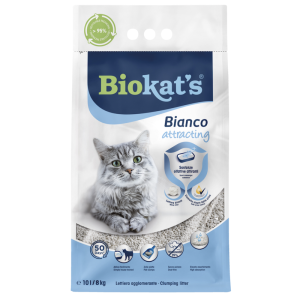 Biokat’s Bianco Attracting kaķu smiltis ar piesaistošiem feromoniem 10l