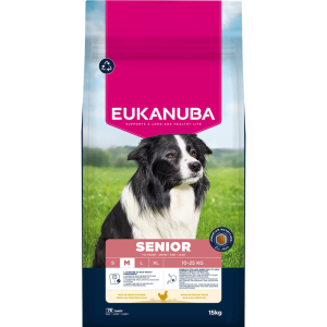 Eukanuba Senior Medium Chicken sausā barība vidējo šķirņu gados vecākiem suņiem 15 kg