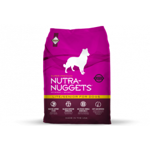 Nutra Nuggets Lite Dog barība mazāk aktīviem suņiem un suņiem ar noslieci uz lieko svaru ar vistu 15kg