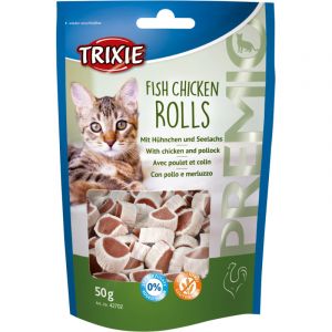 Trixie Premio Rolls with Chicken and Pollock Snack gardums kaķiem ar vistas gaļu 50g