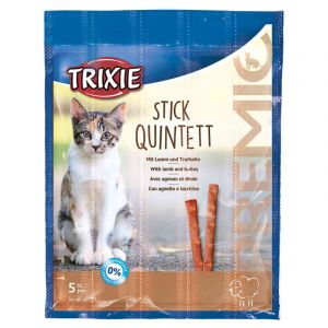 Trixie Premio Sticks Anti-Hairball  lamb/turkey gardums kaķiem nūjiņas jērs/tītars 5gb