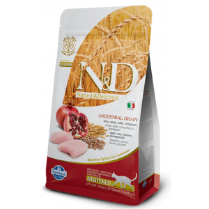 N&D NATURAL & DELICIOUS Cat Low Grain Chicken & Pomegrante Neutered 300g