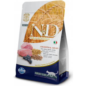 N&D NATURAL & DELICIOUS Cat Low Grain Lamb & Blueberry  300g