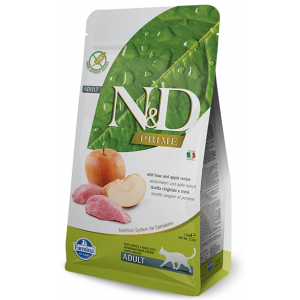 N&D NATURAL & DELICIOUS Cat Prime Grain Free Boar, Apple 10kg