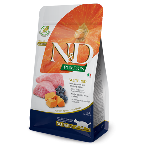 N&D NATURAL & DELICIOUS Cat Grain Free Lamb, Pumpkin & blueberry neutered 5kg
