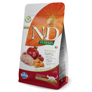 N&D NATURAL & DELICIOUS Cat Grain Free Quail, Pumpkin & Pomegrante Neutered 1.5kg