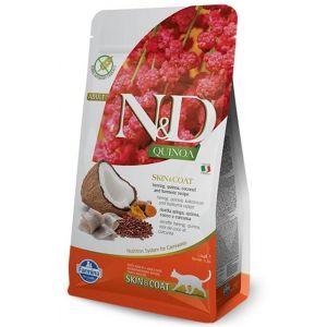 N&D NATURAL & DELICIOUS Cat Grain Free Quinoa, Herring & Coconut Skin & Coat 1.5kg