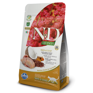 N&D NATURAL & DELICIOUS Cat Grain Free Quinoa, Quail & Coconut Skin & Coat 300g