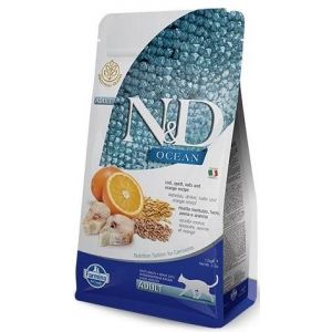 N&D NATURAL & DELICIOUS Cat Low Grain Ocean Codfish, Spelt & Orange 5kg