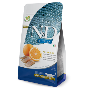 N&D NATURAL & DELICIOUS Cat Grain Free herring & orange neutered 1.5kg
