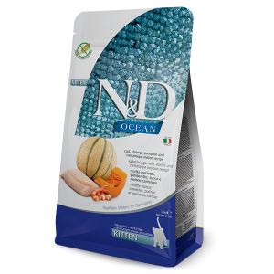 N&D NATURAL & DELICIOUS kitten Grain Free codfish & shrimp pumpkin 1.5kg