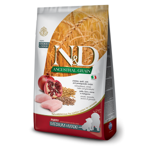 N&D NATURAL & DELICIOUS ND Dog Ancestral grain Chicken & Pomegranate Puppy M/L 12kg