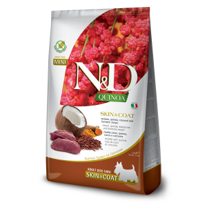 N&D NATURAL & DELICIOUS ND Dog Grain Free Quinoa & Vension skin & coat adult S 2.5kg