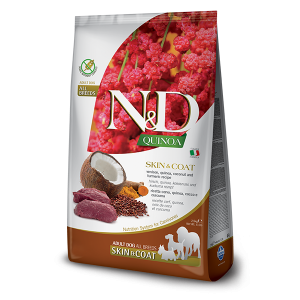 N&D NATURAL & DELICIOUS Dog Grain Free Quinoa, Vension skin & coat adult all breed  2.5kg