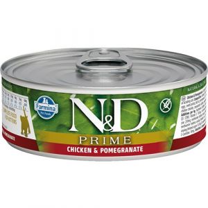 N&D NATURAL & DELICIOUS ND Cat Chicken & Pomegranate Kitten konservi kaķeniem 6 x 80g