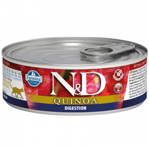 N&D NATURAL & DELICIOUS ND Cat Quinoa & Lamb Digestion konservi kaķiem pastēte  6 x 80g