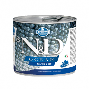 N&D NATURAL & DELICIOUS ND Dog Ocean Salmon & Codfish konservi suņiem 6 x 285g