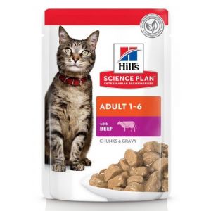 HILLS SP Hill's Feline Adult 1-6 Beef 12 x 85g