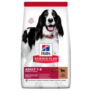 HILLS SP Hill's Science Plan ADULT MEDIUM LAMB & RICE ar jēru un rīsiem 2.5kg