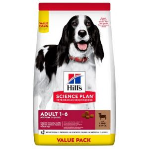 HILLS SP Hill's Science Plan ADULT MEDIUM LAMB & RICE ar jēru un rīsiem 18kg