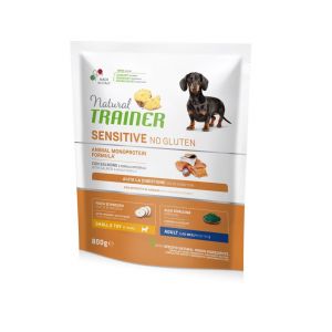 Natural Trainer Mini Adult Sensitive Salmon ar lasi 800g