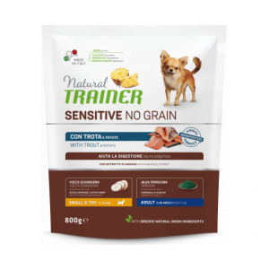 Natural Trainer Mini Adult Sensitive no grain Trout ar foreli 800g