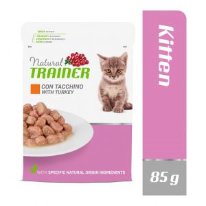 Natural Trainer Kitten with Turkey konservi kaķēniem ar tītaru 85g