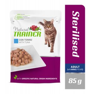 Natural Trainer Adult Sterilised with Tuna konservi sterilizetiem kakiem ar tunci 85g