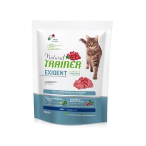 Natural Trainer Exigent with Beef barība izvēlīgiem kaķiem ar liellopu 300g