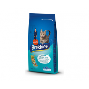 Brekkies Cat Fish Mix barība kaķiem ar lasi, tunci un dārzeņiem 15kg