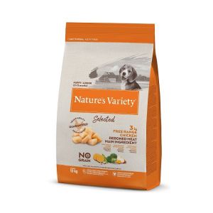 Natures Variety Junior Free Range Chicken no grain bezgraudu barība kucēniem ar vistu 12kg
