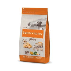 Natures Variety Selected Mini Adult no Grain Chicken bezgraudu barība mazo škirņu suņiem ar vistu 1.5kg