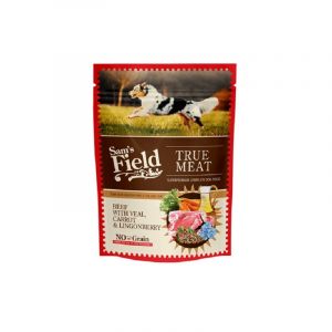 Sams Field Dog Pouch Beef with Veal, Carrot & Lingonberry 260g