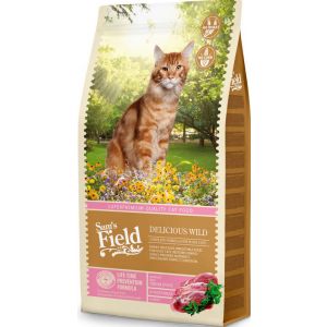 Sams Field Cat Delicious Wild barība kaķiem ar pīli un vistas gaļu 7.5kg