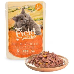 Sams Field Cat Pouch Chicken Fillets & Pumpkin 85g