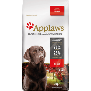 Applaws Adult Dog Chicken Large Breed bezgraudu barība lielo šķirņu suņiem ar vistu 2kg