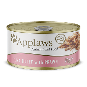 Applaws Cat Tuna Fillet with prawn konservi kaķiem ar tunča fileju un garnelēm 70g