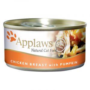 applaws Cat Chicken Breast with Pumpkin konservi kaķiem ar vistas krūtiņu un ķirbi 70g