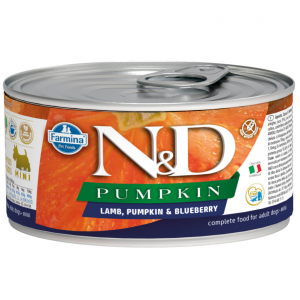 N&D NATURAL & DELICIOUS ND Dog Lamb & Blueberry & Pumpkin konservi suņiem 140g