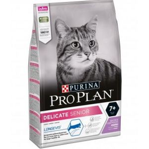 Pro Plan Delicate Longevis barība veciem izvēlīgiem kaķiem ar tītaru 1.5kg