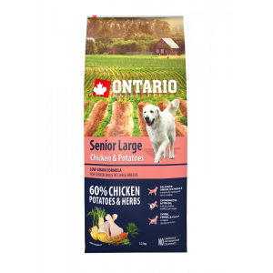 Ontario Dog Senior Large Chicken & Potatoes barība lielo šķirņu suņiem ar vistu 12kg
